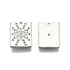 Brass Micro Pave Clear Cubic Zirconia Charms KK-C005-12P-1