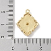 Rack Plating Brass Micro Pave Clear Cubic Zirconia Pendants X-KK-A224-04G-3