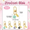 Alloy Enamel Flower Pendant Decorations HJEW-YW00002-8