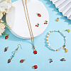 80Pcs 5 Style Fruit Alloy Enamel Pendants PALLOY-HY00076-4