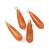 Natural Red Aventurine Pendants PALLOY-JF05882-1