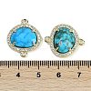 Dyed Natural Howlite Faceted Oval Links G-B126-01G-16-3