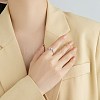 Anti-Tarnish Rhodium Plated 925 Sterling Silver Cuff Rings RJEW-BB66961-5