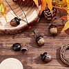 Spray Painted Wooden Acorn Box Jewelry Pendants LS-FIND-WH0143-46-4