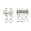 925 Sterling Silver Slide Lock Clasps HJEW-PH02087-1
