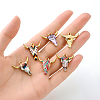 15Pcs 15 Styles Zinc Alloy Enamel Pendants ENAM-YW0003-82-7