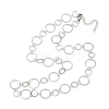 304 Stainless Steel 8MM and 12MM Ring Link Chain Necklaces NJEW-P343-02B-P-4