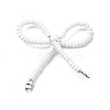 Alloy & Glass Seed Beads Bowknot Chandelier Component Links PALLOY-D359-03A-1