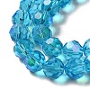 Electroplate Transparent Glass Beads Strands EGLA-A035-T10mm-L08-3
