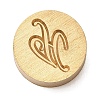 Golden Tone Brass Letter Stamps KK-R005-01H-1