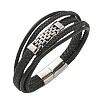 Braided Microfiber Leather Multi-strand Bracelets BJEW-Q010-06A-4