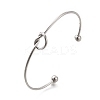 Non-Tarnish 304 Stainless Steel Knot Cuff Bangles for Women LS-BJEW-M233-04P-1
