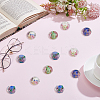 90Pcs 6 Colors Handmade Gold Sand Lampwork Beads LAMP-PA0001-36-7