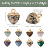 16Pcs 8 Styles Natural & Synthetic Gemstone Charms G-FW0001-34-4