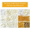 DIY Brass & ABS Plastic Imitation Pearl Earrings Making Kits DIY-FS0007-97-2