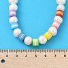 Natural Pearl & Acrylic Column Beaded Necklaces NJEW-C070-03-5