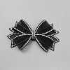 Bowknot Gauze & Rhinestone Shoe Decoration AJEW-WH20067-121A-1