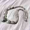 Natural Labradorite Faceted Bib Graduated Beaded Necklaces for Women NJEW-B128-01P-3