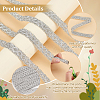 Polyester Braided Metallic Lace Trim SRIB-WH0011-180B-02-4