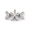 Brass Micro Pave Cubic Zirconia Spacer Beads KK-K371-47B-P-1