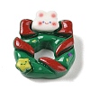 Christmas Rabbit Theme Opaque Resin Decoden Cabochons LS-RESI-S397-02B-1