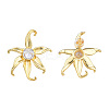 Cubic Zirconia Flower Stud Earrings EJEW-N011-63-1