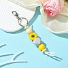 Sunflower Silicone Beaded Pendant Decorations KEYC-YW00063-04-1