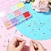 180G 12 Colors 6/0 Opaque Baking Paint Glass Seed Beads SEED-CJ0001-23-4