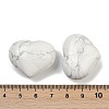 Heart Natural Howlite Palm Stones G-C186-02H-3