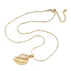304 Stainless Steel Micro Pave Clear Cubic Zirconia Pendant Necklaces for Women LS-NJEW-Z103-01G-03-4