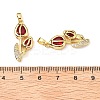 Brass Micro Pave Cubic Zirconia Pendants KK-G533-04G-03-3