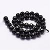 Natural Black Onyx Beads Strands G-N0171-12-8mm-2