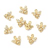 SHEGRACE Brass Micro Pave Cubic Zirconia Bees Charms XGR0165G-110G-2