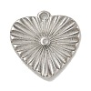 Anti-Tarnish 304 Stainless Steel Pendants STAS-Q334-23P-1