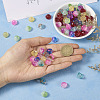 128Pcs 8 Colors Transparent Spray Painted Glass Beads GLAA-TA0001-26-6