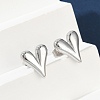 Non-Tarnish 304 Stainless Steel Heart Stud Earrings for Women EJEW-F300-09P-6