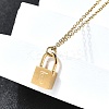 304 Stainless Steel Rolo Chain Pendant Necklaces NJEW-S444-01G-20-4