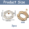 2Pcs Oval Brass Shoe Buckle Clips FIND-GF0006-06-2
