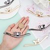 6 Sets 2 Colors Zinc Alloy Bag Concer Protecter PALLOY-CA0001-93-3