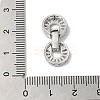 Rack Plating Brass Micro Pave Clear Cubic Zirconia Fold Over Clasps KK-A222-15P-3