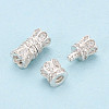 925 Sterling Silver & Clear Cubic Zirconia Screw Clasps STER-T008-78S-3