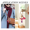 Alloy Resin Butterfly Keychains KEYC-TADJ0002-02G-T-7