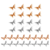 32Pcs 4 Style Brass Filigree Pendants KK-AR0002-02-2