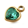 304 Stainless Steel with Rhinestone Pendants X-STAS-Q346-01G-08-3