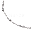 Non-Tarnish 304 Stainless Steel Satellite Chain Slider Bracelet Making AJEW-JB01246-02-3