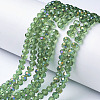 Electroplate Transparent Glass Beads Strands EGLA-A034-T2mm-F04-1