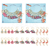 Flamingo/Yin Yang Flower/Elephant Alloy Enamel Pendant Stitch Markers HJEW-AB00460-1