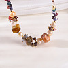 Natural Freshwater Pearl & Natural Tourmaline Nuggets Graduated Beaded Necklaces FS-WG30C53-01-2