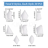 Triangle/Polygon/Rectangle/Horse Eye/Rhombus Acrylic Connector Charms MACR-PH0001-85A-2