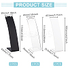 6Pcs 3 Styles Acrylic Slant Back Necklace Display Stands NDIS-FG0001-05-2